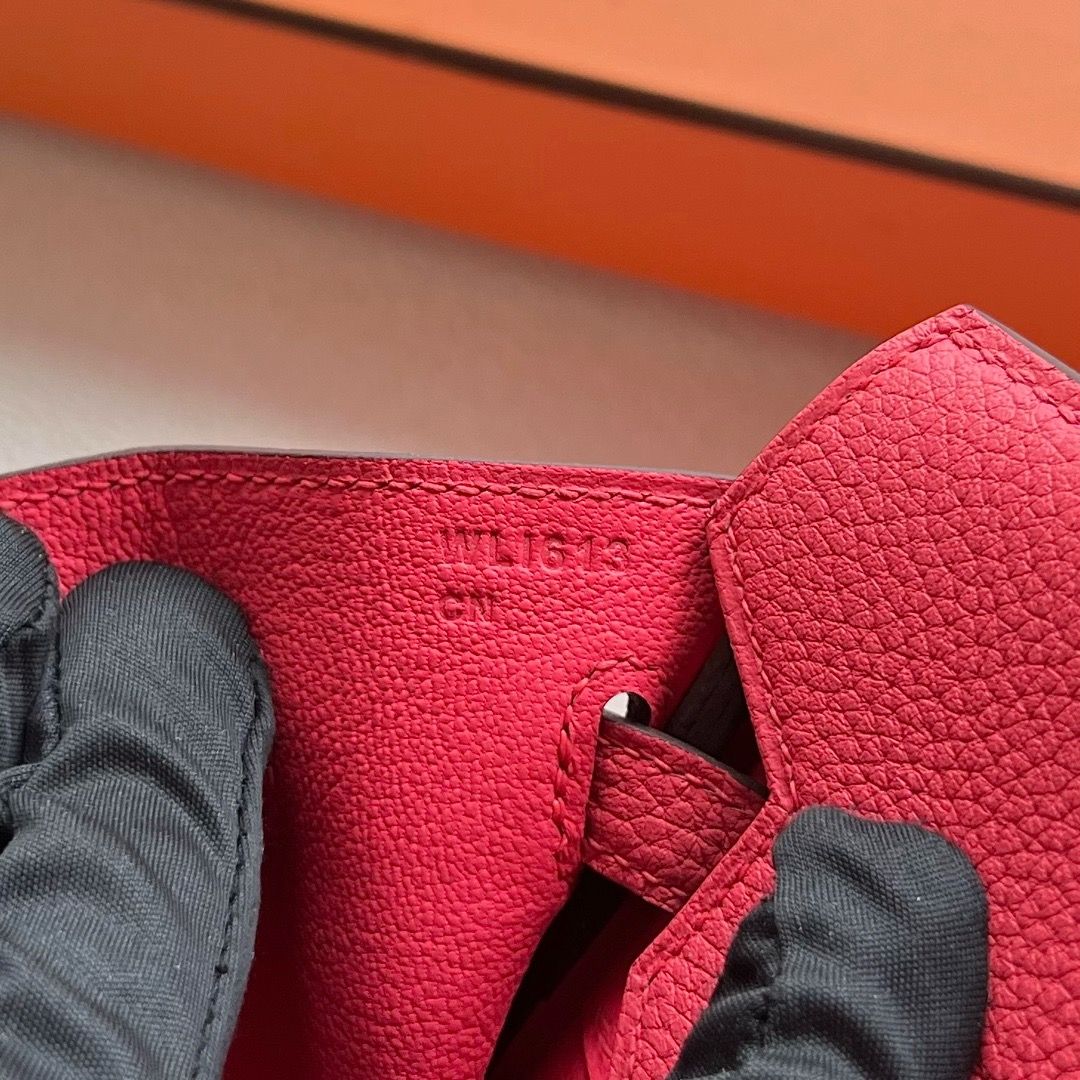 Hermes Birkin 25 Retourne Handmade Bag in Rose Jaipur Clemence Leather - Image 10