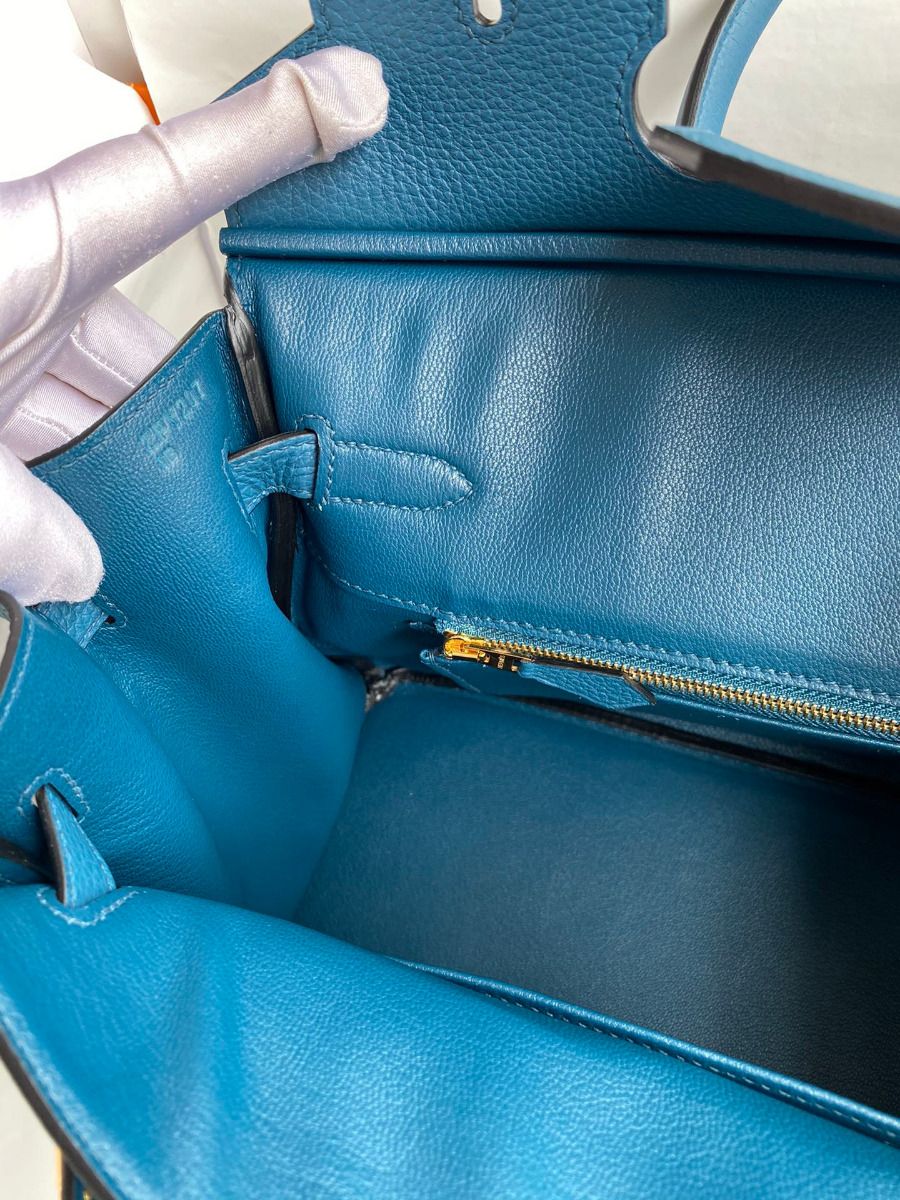 Hermes Birkin 30 Retourne Handmade Bag In Colvert Clemence Leather - Image 10