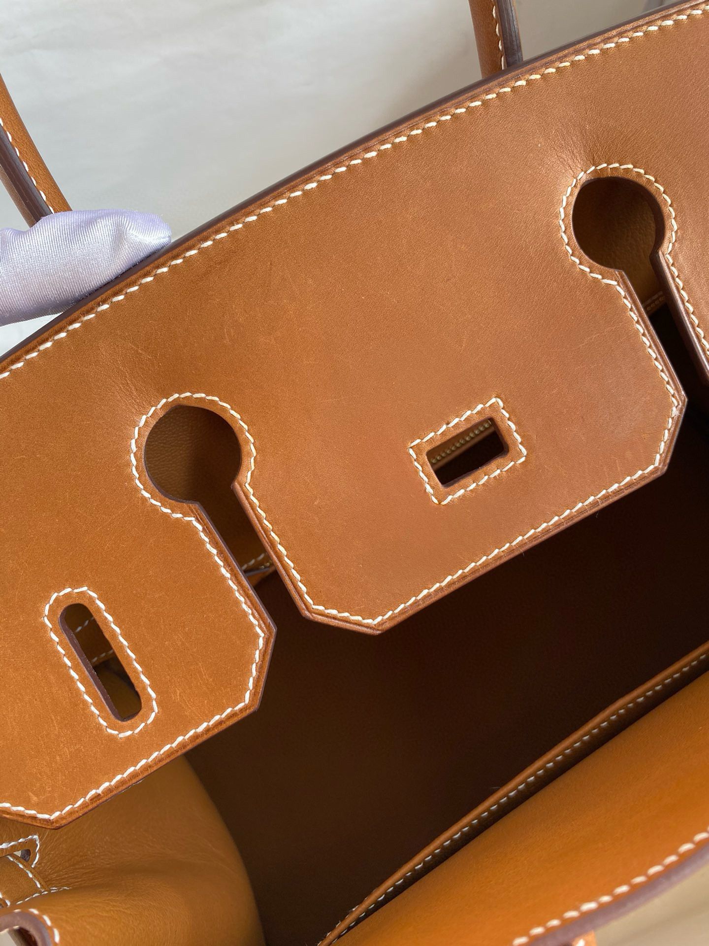 Hermes Birkin 30 Handmade Bag in Toile & Barenia Calfskin - Image 10