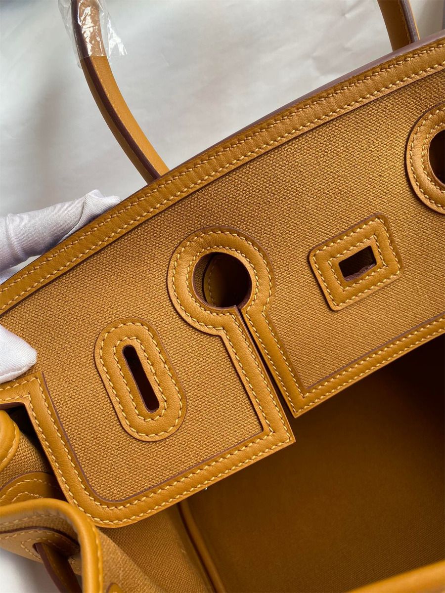 Hermes Cargo Birkin 35cm Limited-edition Bag In Sesame Canvas - Image 9