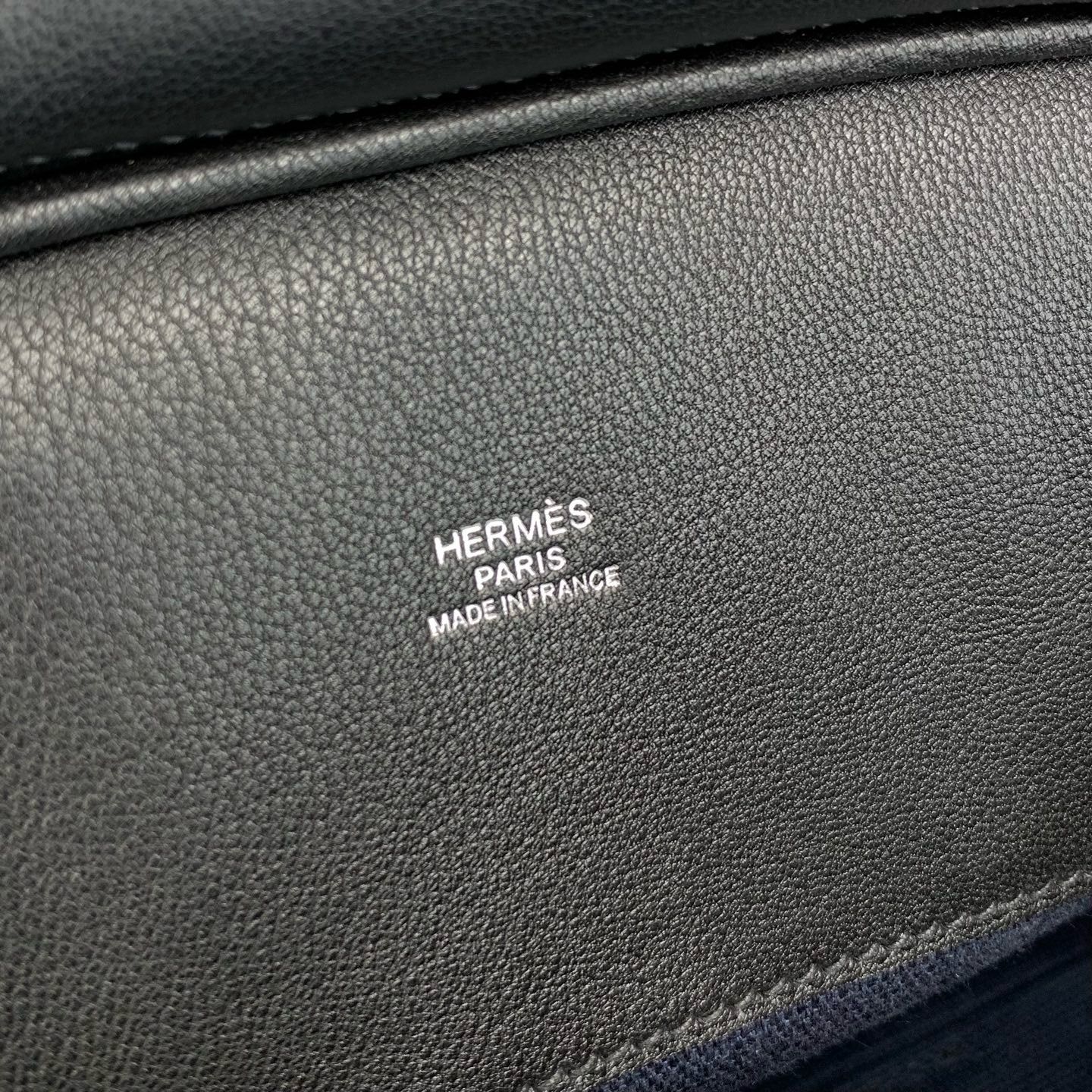 Hermes Birkin Cargo 25 Bag in Blue Toile and Black Swift Leather - Image 7