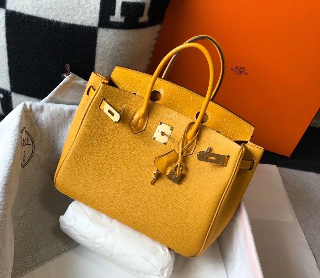 Hermes Touch Birkin 30cm Limited Edition Yellow Bag - Image 5