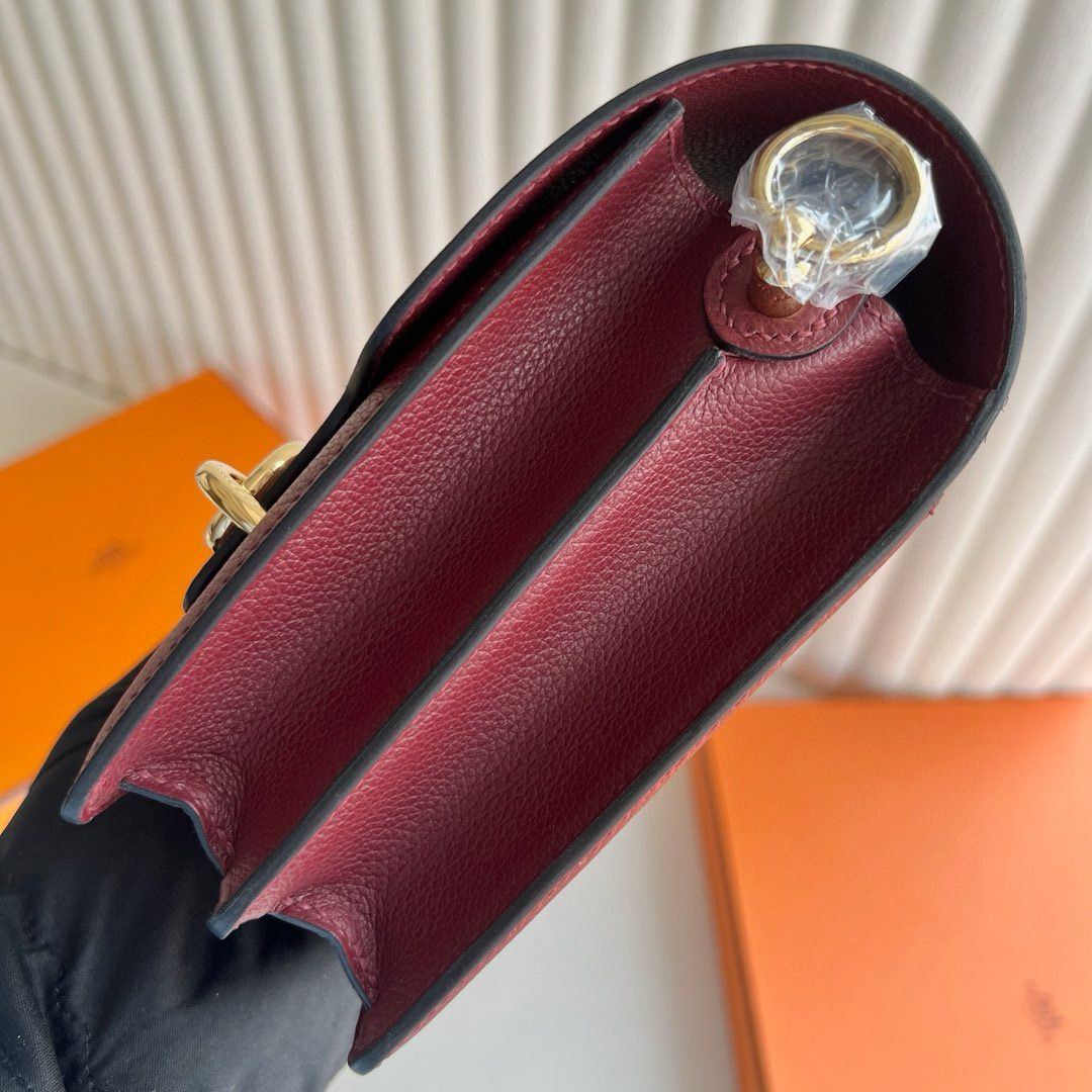 Hermes Roulis Mini 18 Bag in Rouge H Evercolor Calfskin - Image 4