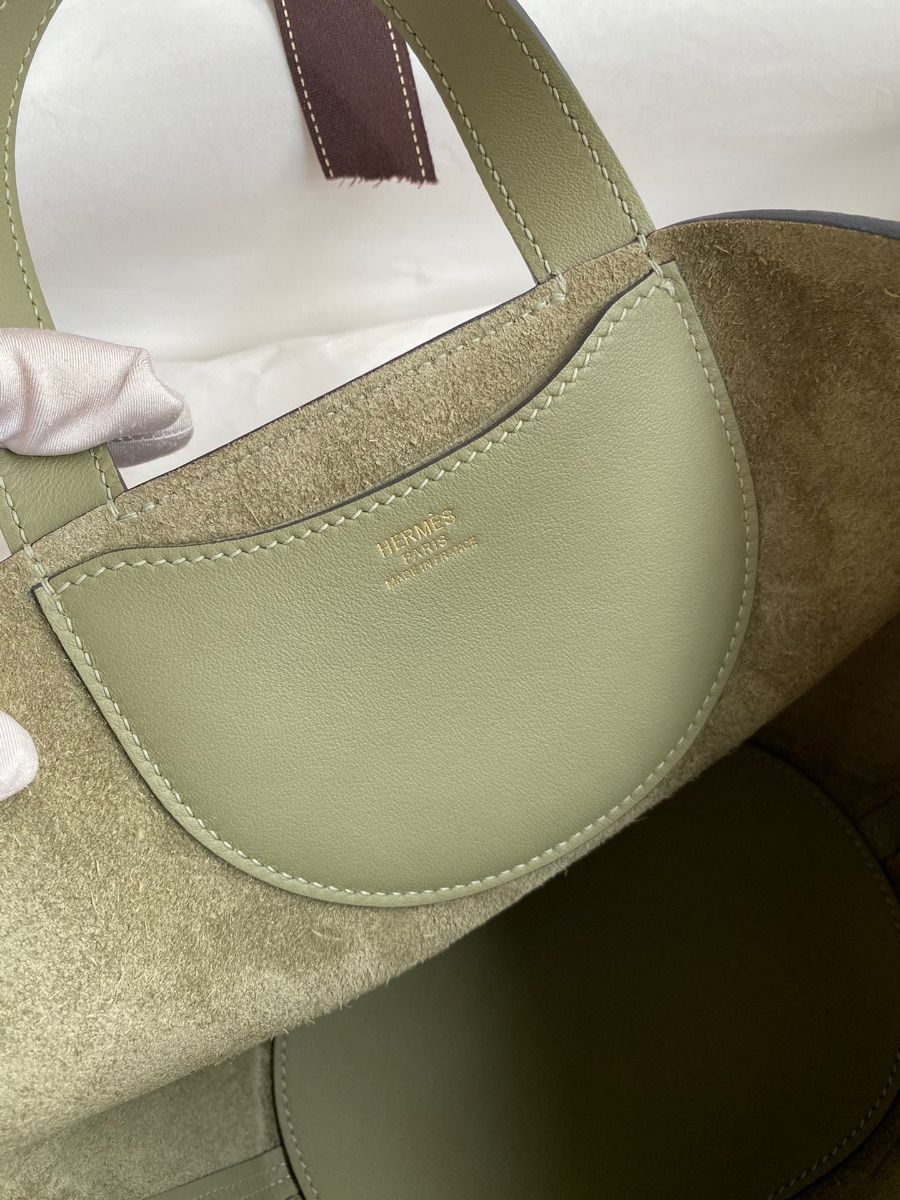 Hermes In The Loop 18 Handmade Bag in Sauge Clemence Leatherther - Image 7