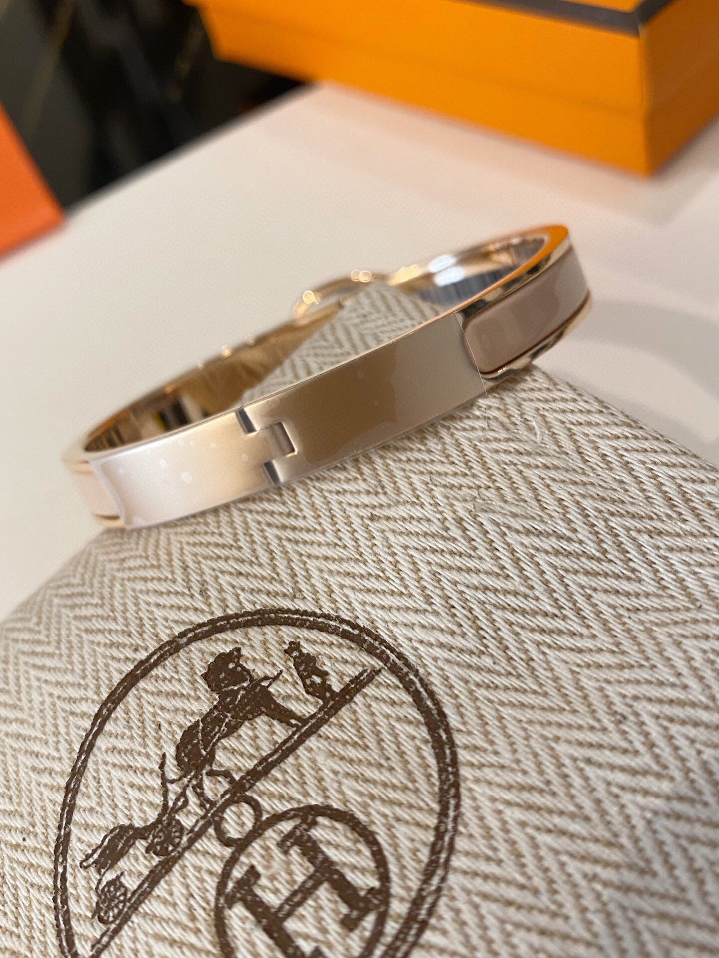 Hermes Sand Mini Clic Chaine d'Ancre Bracelet - Image 8