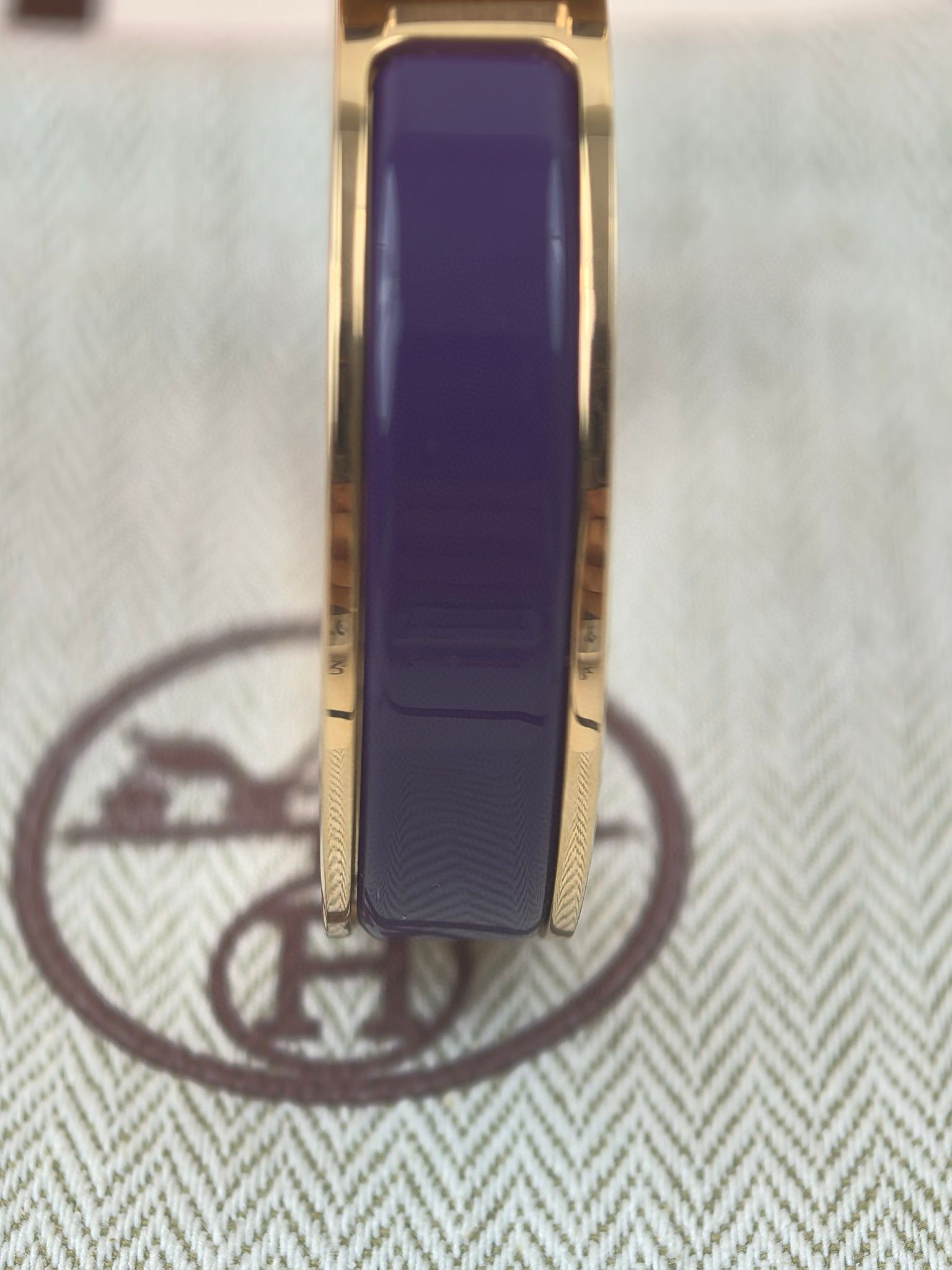 Hermes Anemone Iris Enamel Clic H Bracelet - Image 7