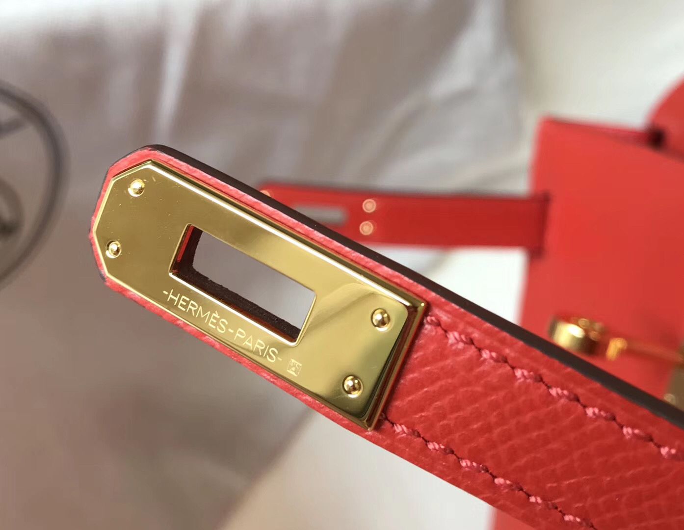 Hermes Kelly 25cm Sellier Bag In Piment Epsom Leather - Image 5