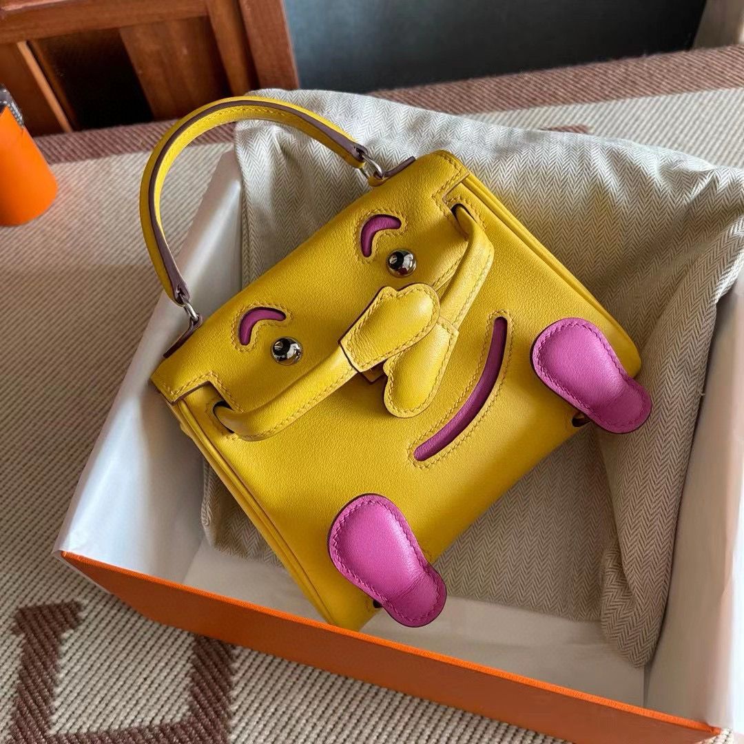 Hermes Kelly Doll Quelle Idole Bag in Jaune Ambre Swift Calfskin - Image 3