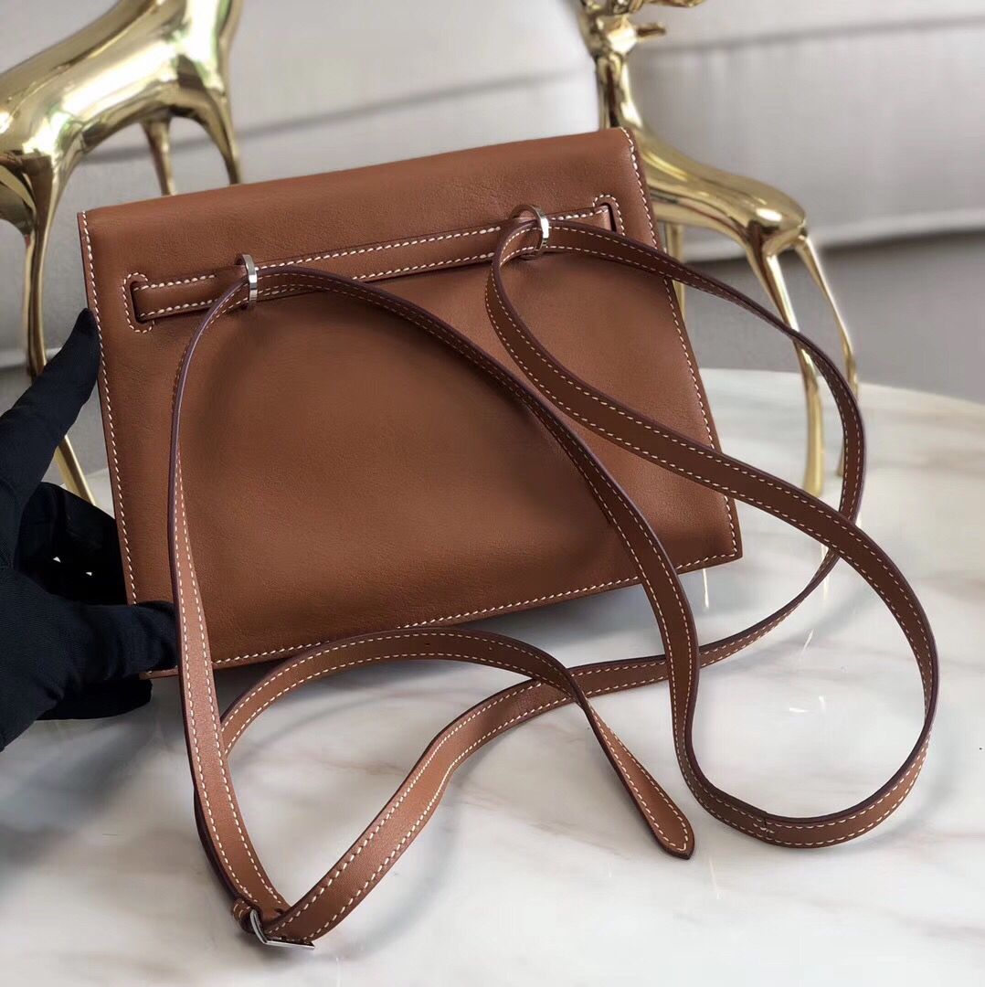 Hermes Kelly Danse Handmade Bag In Gold Swift Leather - Image 3