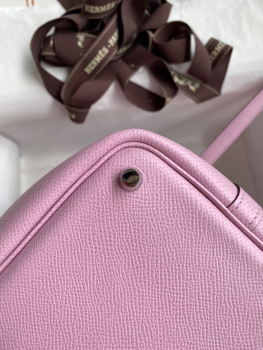 Hermes Picotin Lock 18 Tressage De Cuir Bag in Mauve Sylvestre Epsom Calfskin - Image 10
