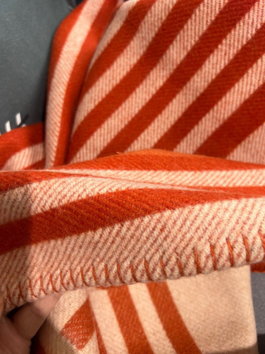 Hermes Ithaque Blanket in Cuivre Wool and Cashmere - Image 9