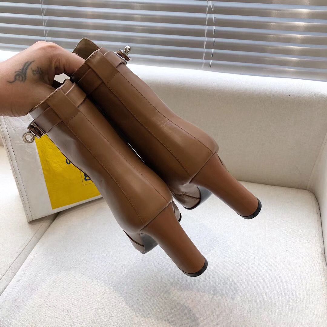 Hermes Camel Joueuse Ankle Boots - Image 8