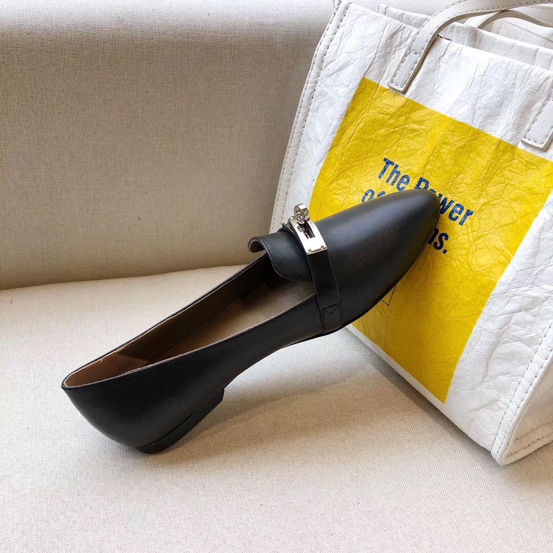 Hermes Pegase Ballerina Flats In Black Leather - Image 5