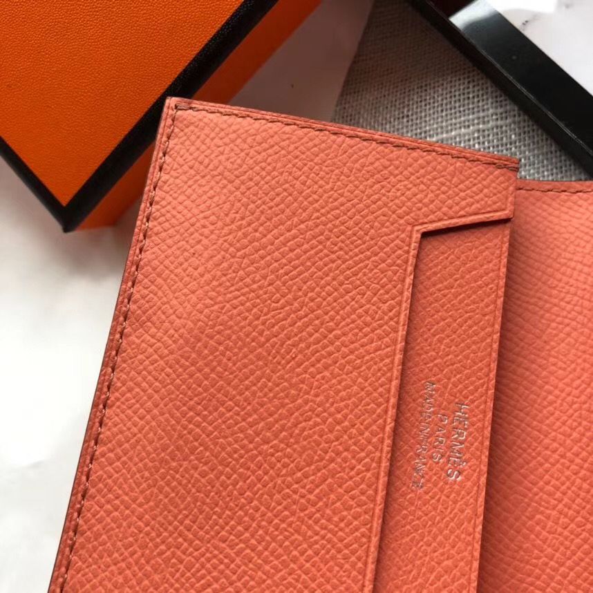 Hermes Bearn Mini Wallet In Crevette Epsom Leather - Image 5