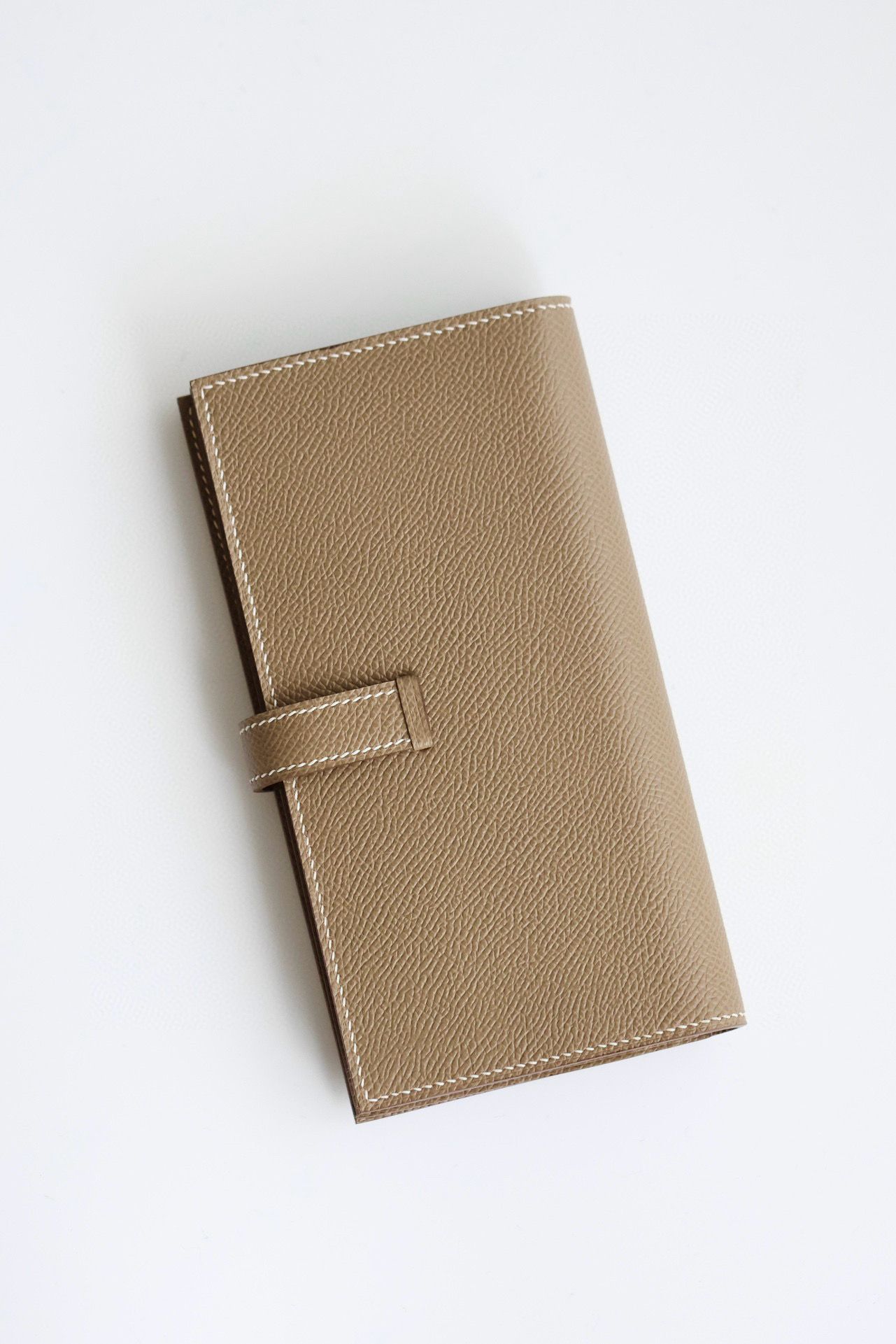 Hermes Bearn Long Handmade Wallet in Taupe Epsom Calfskin - Image 10