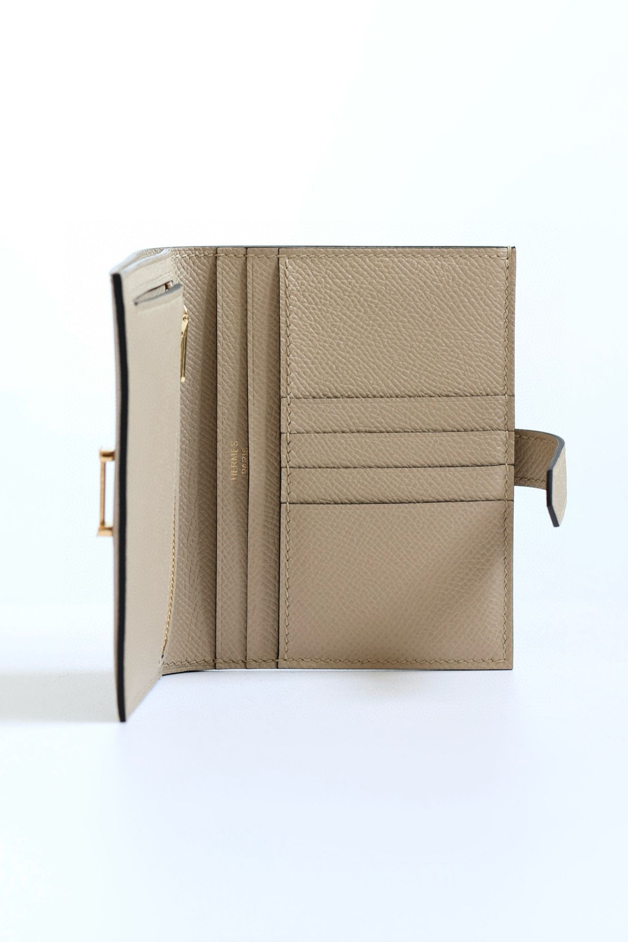 Hermes Bearn Compact Handmade Wallet in Trench Epsom Calfskin - Image 6