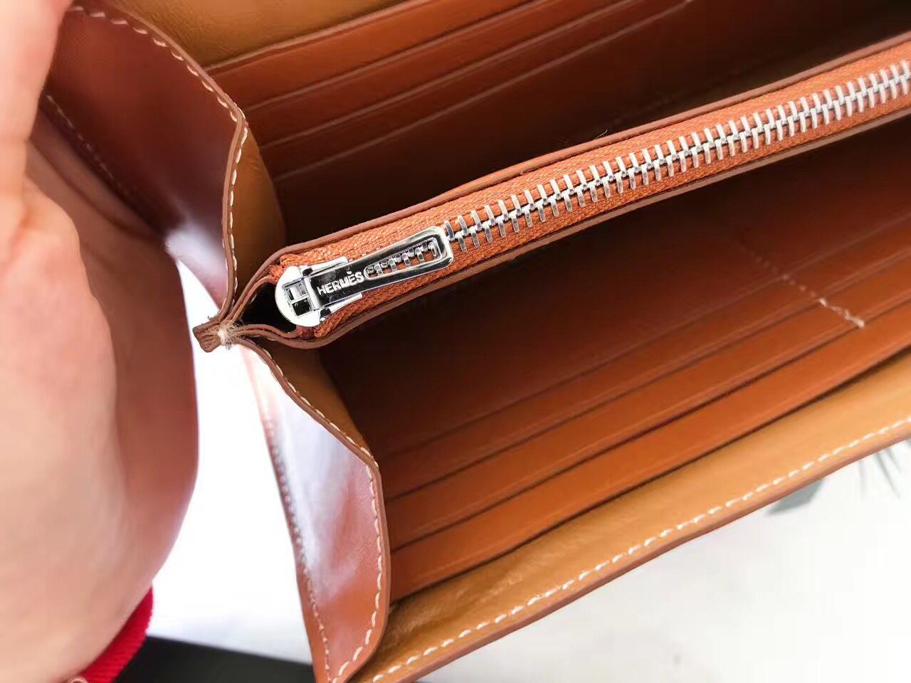 Hermes Constance Long Wallet In Gold Swift Leather - Image 8