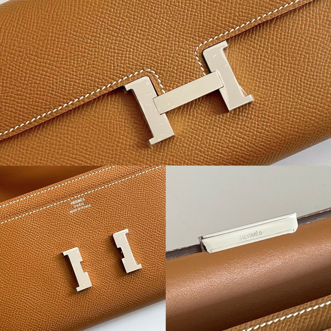 Hermes Constance To Go Wallet in Gold Epsom Calfskin - Image 10