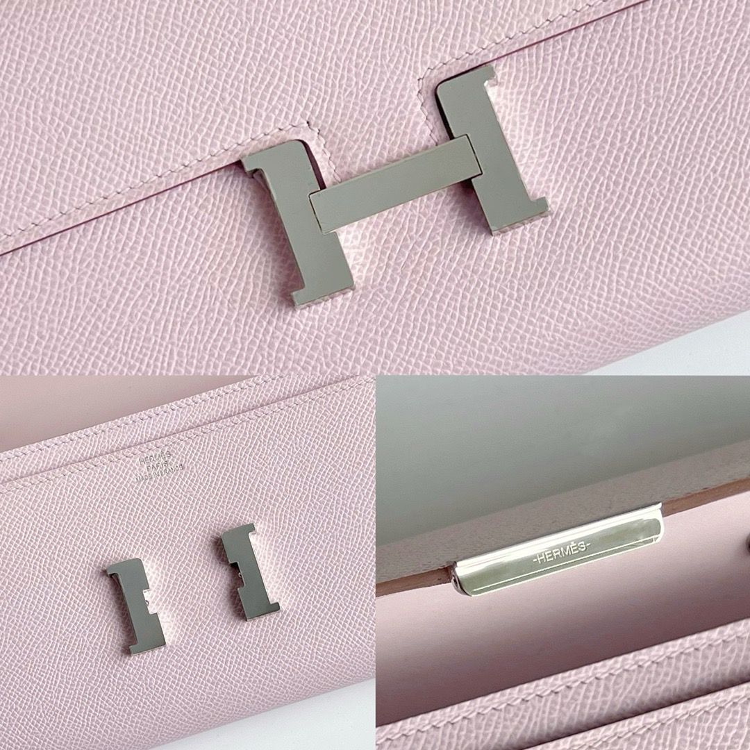Hermes Constance To Go Wallet in Mauve Pale Epsom Calfskin - Image 10