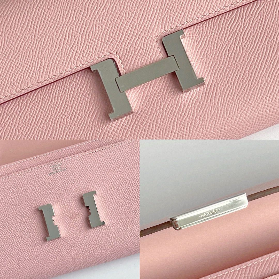 Hermes Constance To Go Wallet in Pink Epsom Calfskin - Image 10