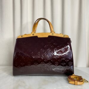 Louis Vuitton Burgundy Monogram Vernis Brea Top Handle Bag