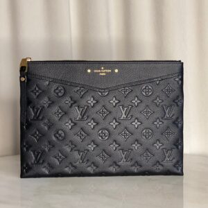Louis Vuitton Black Daily Empreinte Zip Clutch
