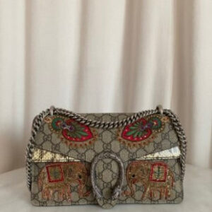 Gucci Ebony GG Python Dionysus Supreme Elephant Lte. Ed. Bag