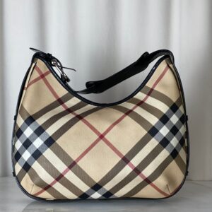 Burberry Nova Check Black Hobo Bag