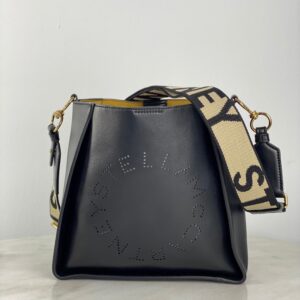 Stella Mccartney Black Logo Crossbody Bag