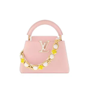 Capucines MM Blossom Chain Handbag Jasmine Pink - Repbags.is