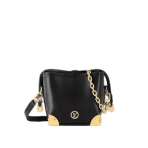 Noé Purse LV Charms Black Leather - Repbags.is