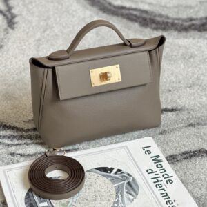 2424 Mini 21 Evercolor And Swift Etoupe (18) Gold Hardware